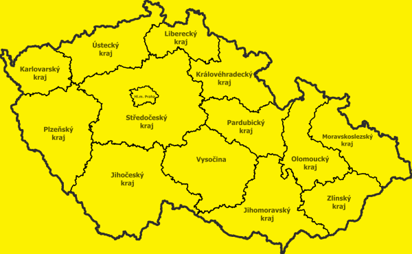 Mapa krajů